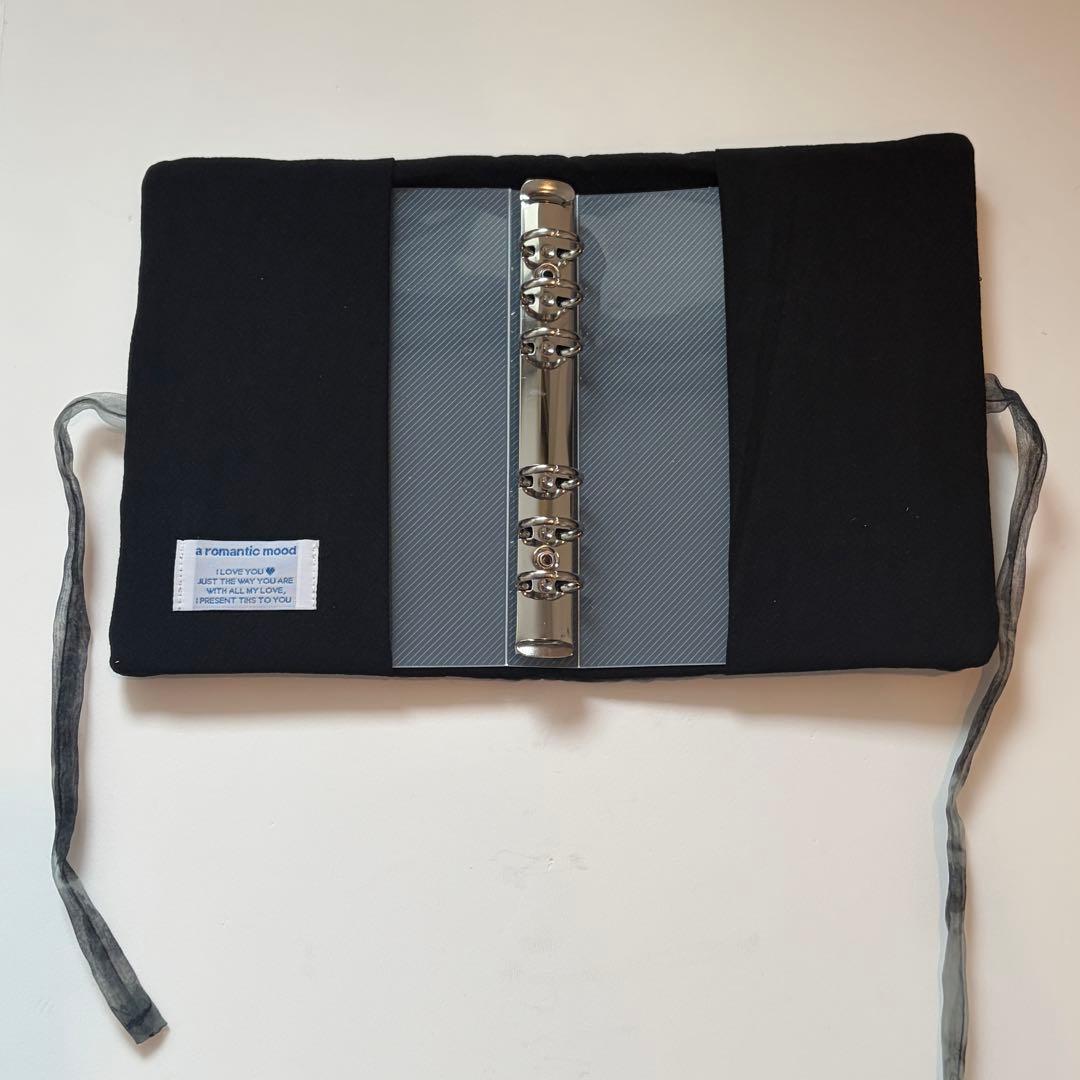 バインダーカバー　モノトーン　絵画　A6 韓国　貯金