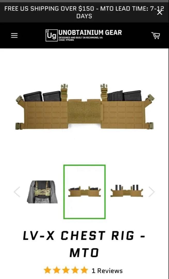 アンオブタニウムギア Hハーネス＋チェストリグ UNOBTAINIUM GEAR