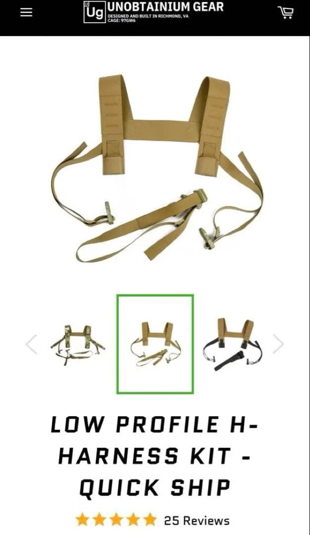 アンオブタニウムギア Hハーネス＋チェストリグ UNOBTAINIUM GEAR