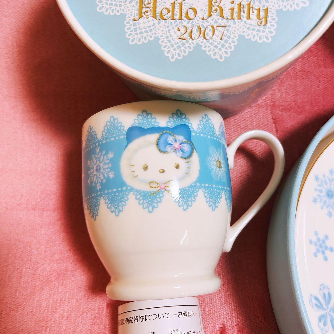 希少レア　ハローキティ　2007 記念プレート　マグカップ　スタンド付　サンリオ