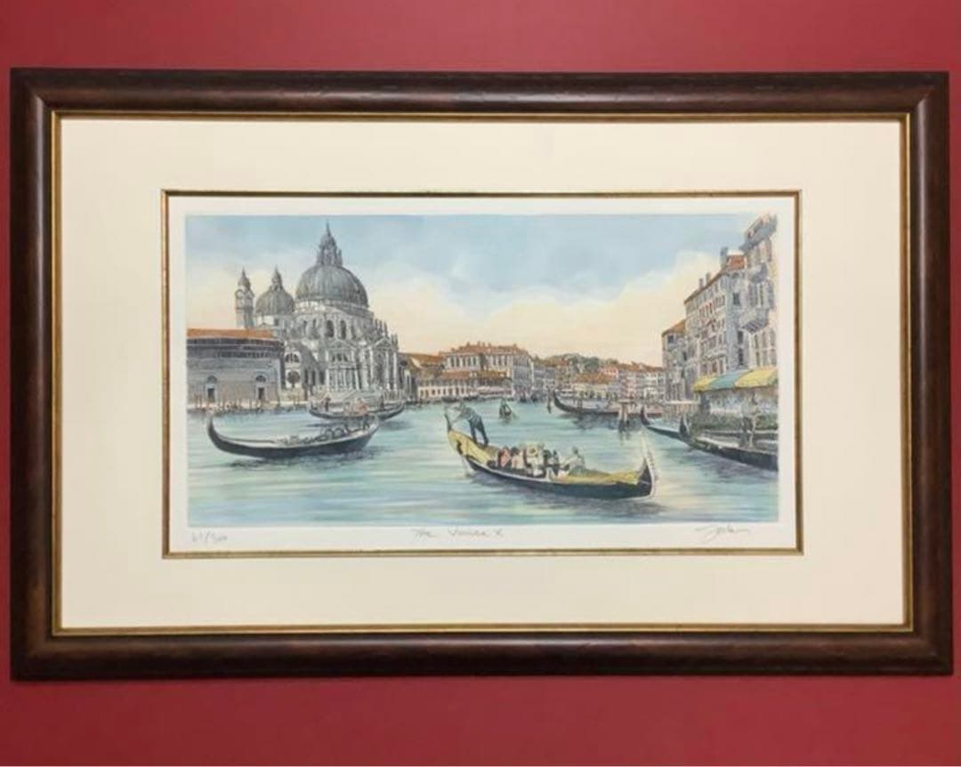 絵画・額縁・版画・織田 義郎・新品未使用・ザ・ベニスⅩ・イタリア・美術品・雑貨
