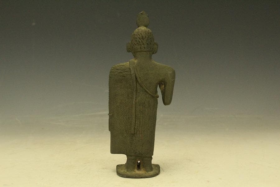 仏教 東南アジア スコータイ 古銅 仏像 高14.5cm 時代物(A429)