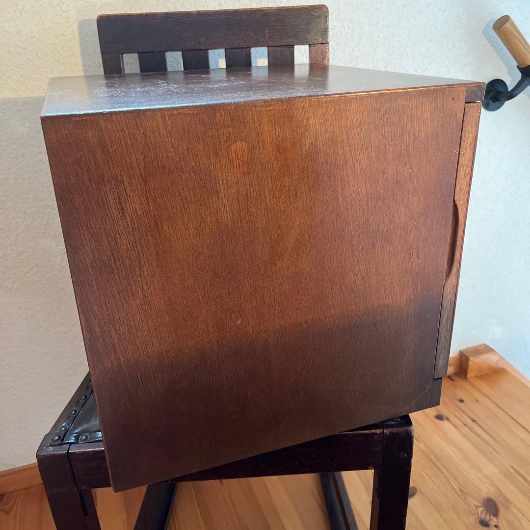 昭和レトロ アンティーク ヴィンテージ 木製レコードケース 書類ケース