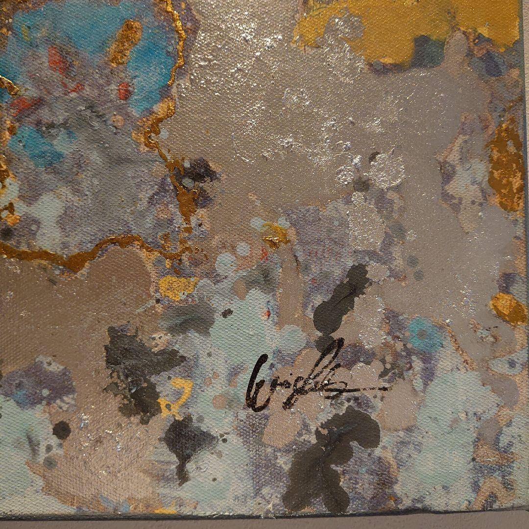 【美品】抽象画　アクリル画　サイン入り　120✕60cm　キャンバス　特大