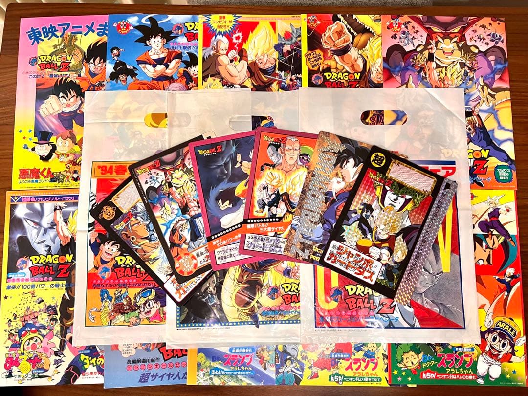 ドラゴンボール★東映アニメフェア パンフレット10冊、ジャンボカードダス6枚