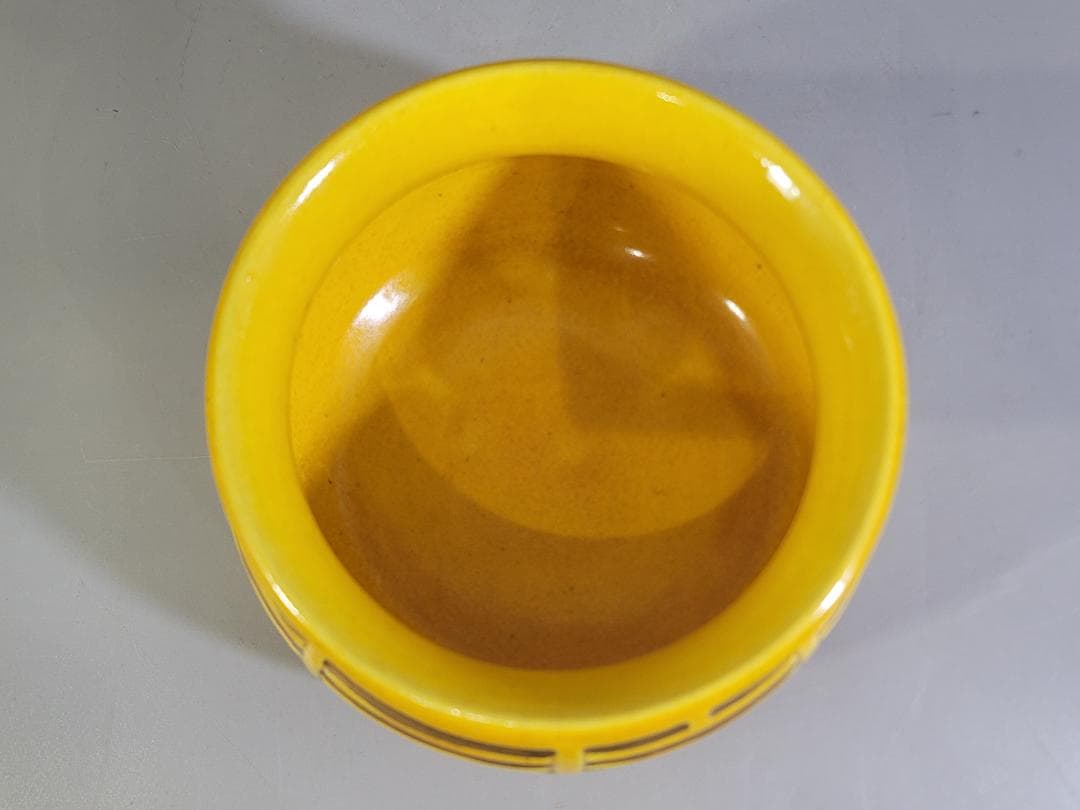 茶道具 黄釉 八卦紋 皆具 瑞山造 共箱 DT320