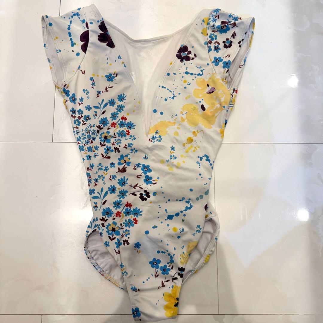 スティナ　花柄 レオタード 黄色