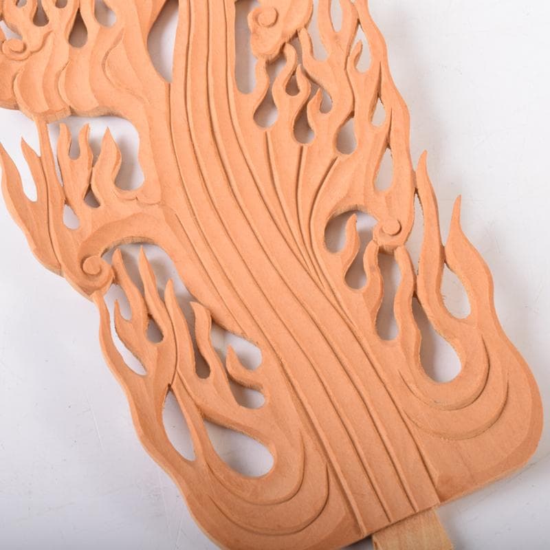 仏教美術　金彩柘植彫刻　不動明王像　仏像　置物　M　7074