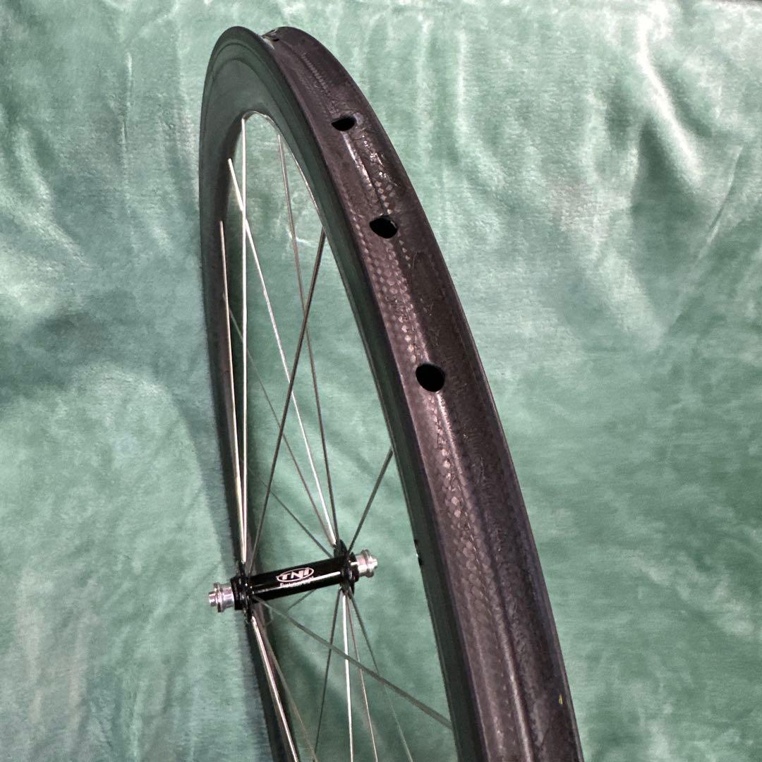 TNIカーボンロードホイール前後セットEDEOカセット付き中古品