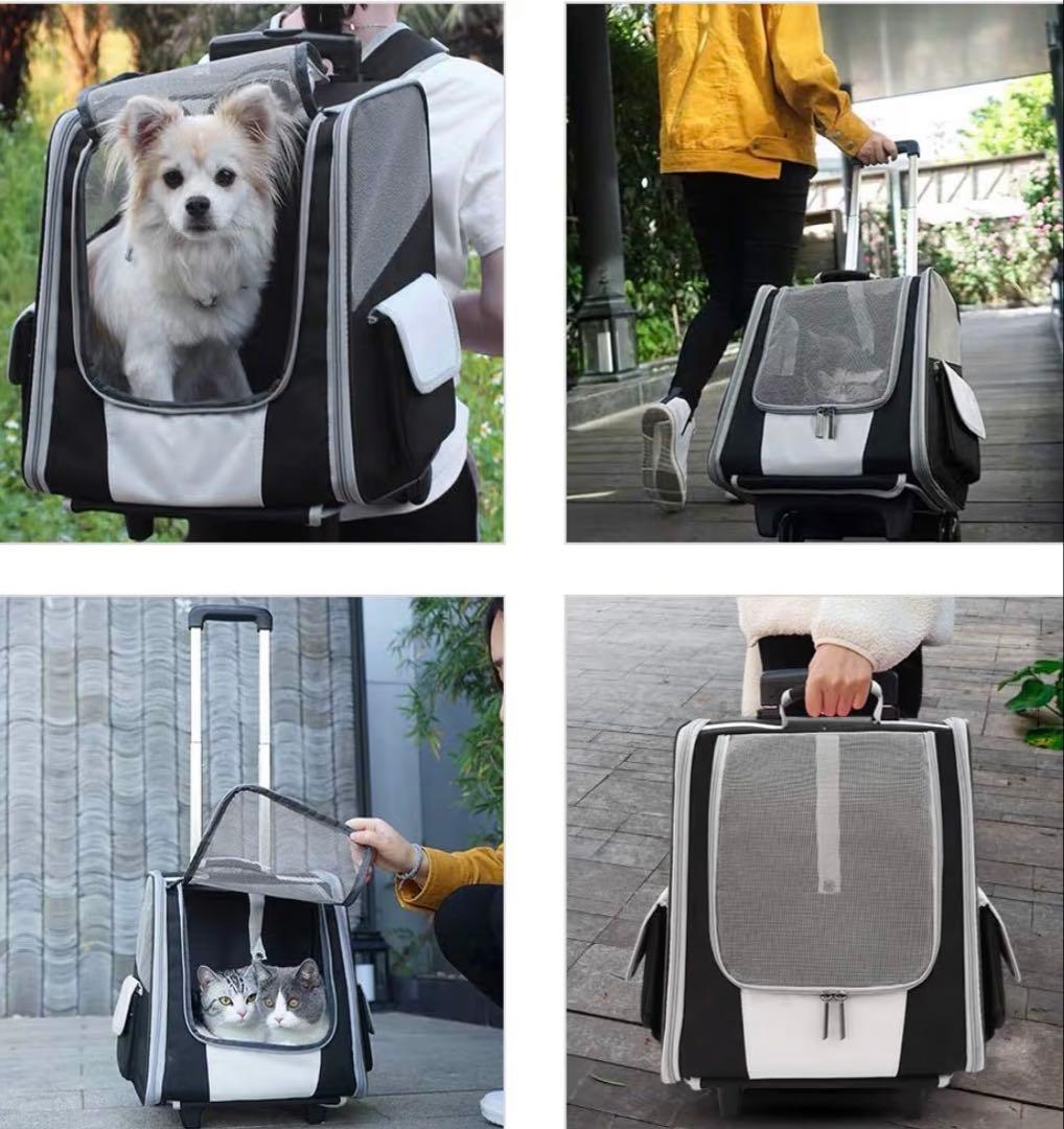 ペットキャリーカート　犬猫用 ペットキャリー キャスター付き