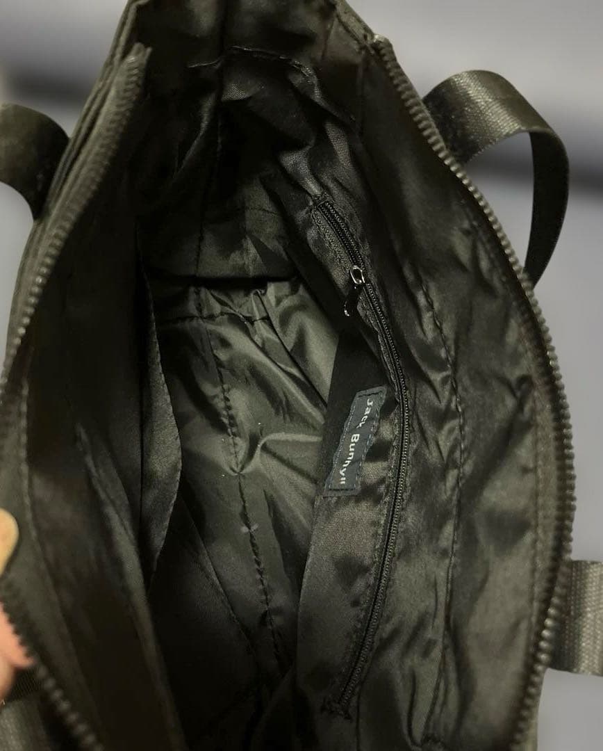 JACK BUNNY ロゴプリント ゴルフバッグ ブラック　カートバック