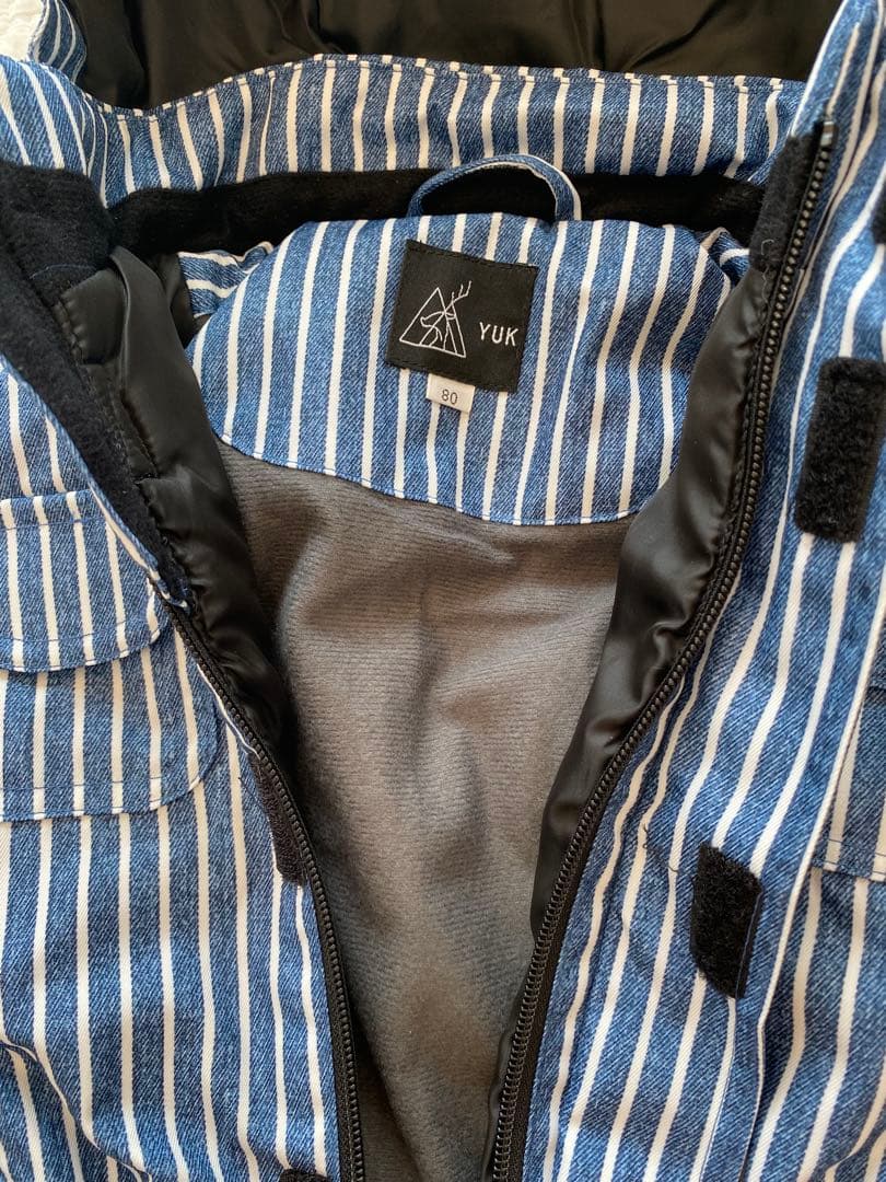 【komat】YUK❄︎スキーウェア ストライプ ヒッコリー　70〜85cm