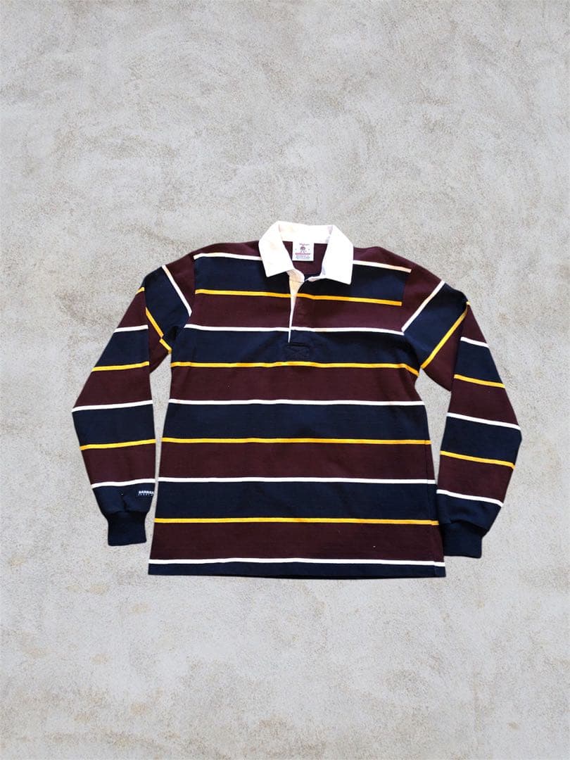 【ほぼ新品】　バーバリアン　ラガーシャツ　カナダ製　ストライプ　ボーダー