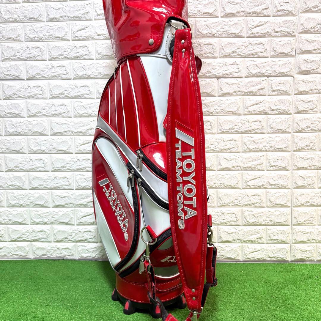 激レア　TOYOTA TOM’S エナメル　キャディーバッグ　中古美品　収納多数
