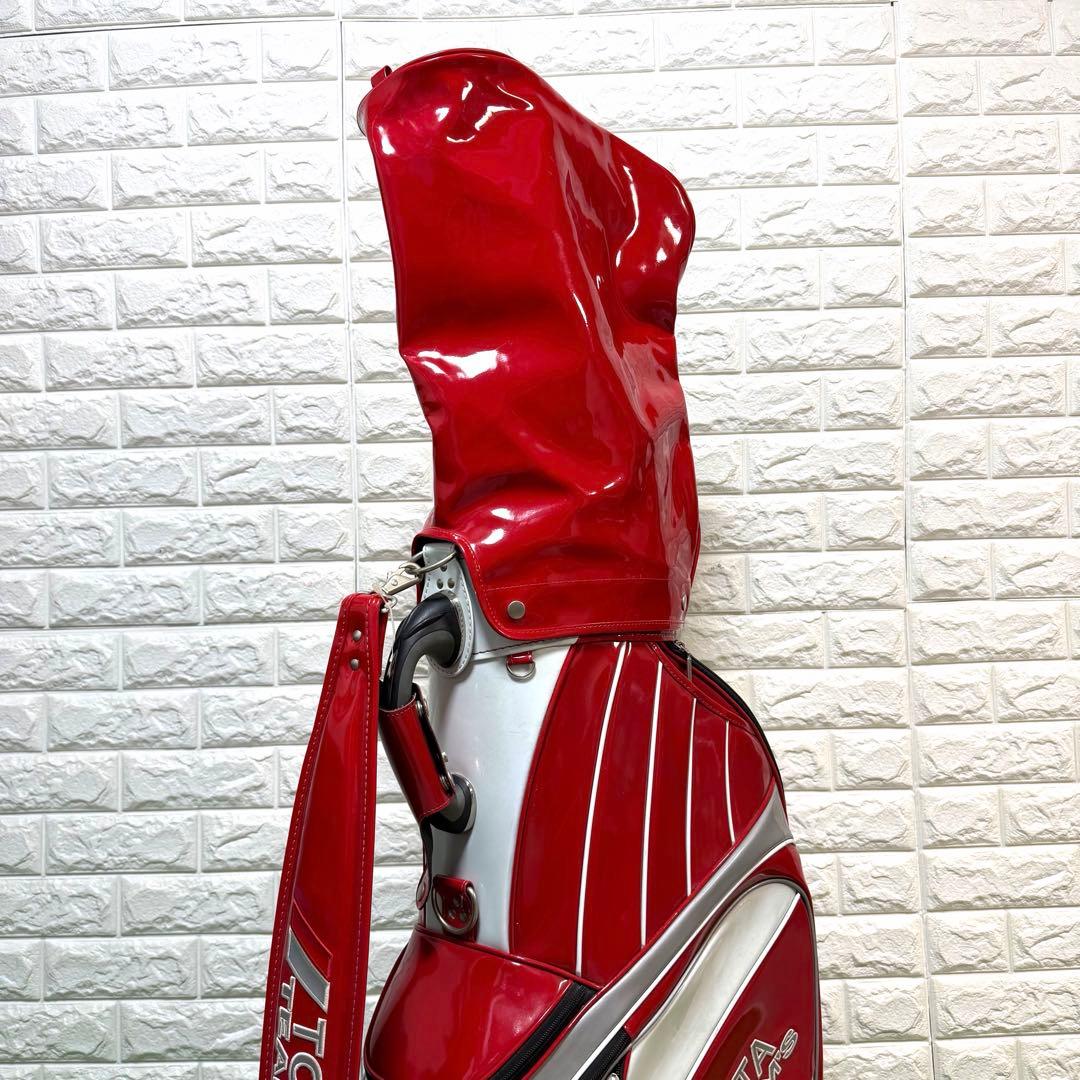 激レア　TOYOTA TOM’S エナメル　キャディーバッグ　中古美品　収納多数