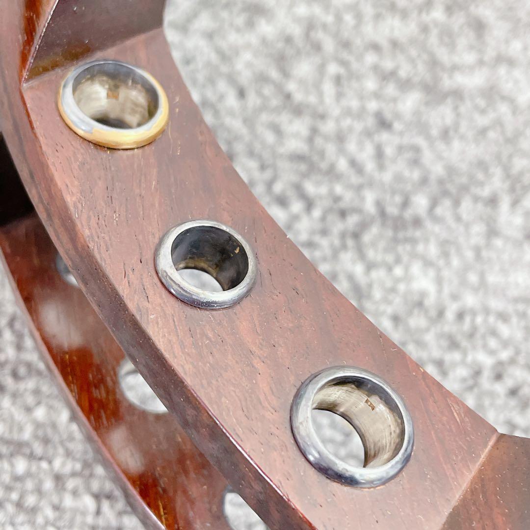 三味線 子持ち綾杉彫り 金細 中棹 K9 一本溝 高級 紅木 和楽器