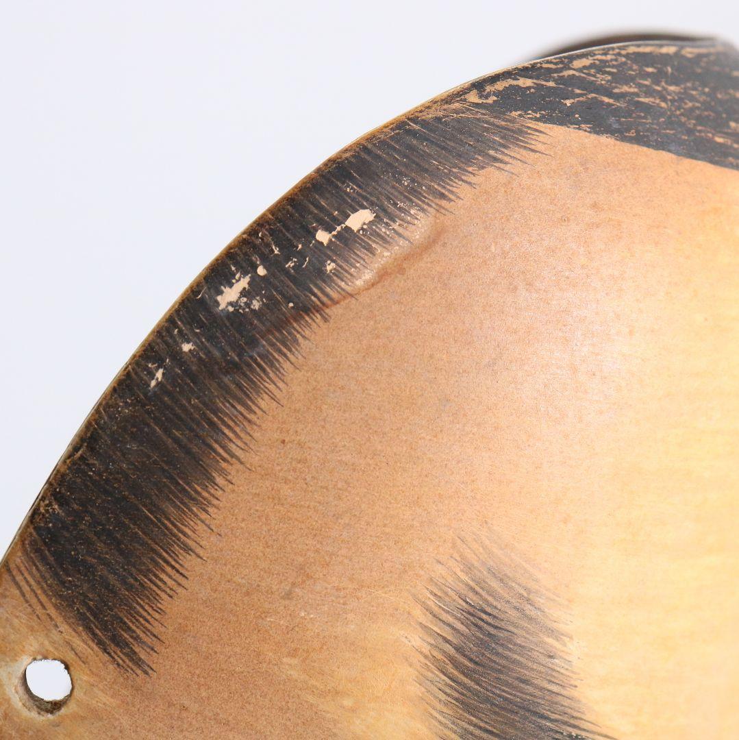 能面 黒髭 竜神 彩色木彫　AC1014