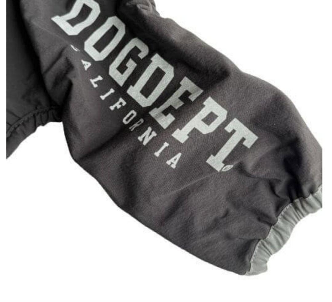 DOG DEPT ブラック フード付き犬服 BLサイズ【雪・雨・風などに】