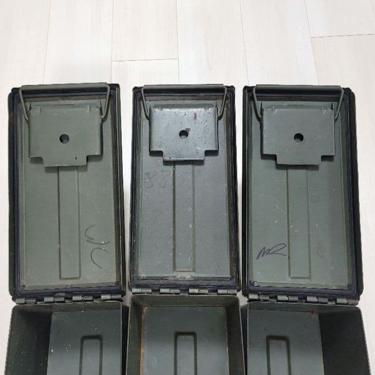 【20年モノ】アメリカ軍　アーモ缶　３個セット弾薬箱　米軍放出品　本物