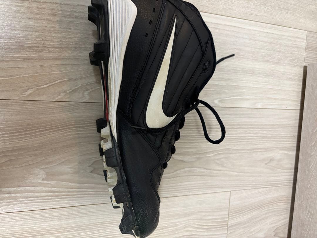 美品 NIKE レザー スパイク シューズ ブラック 30cm