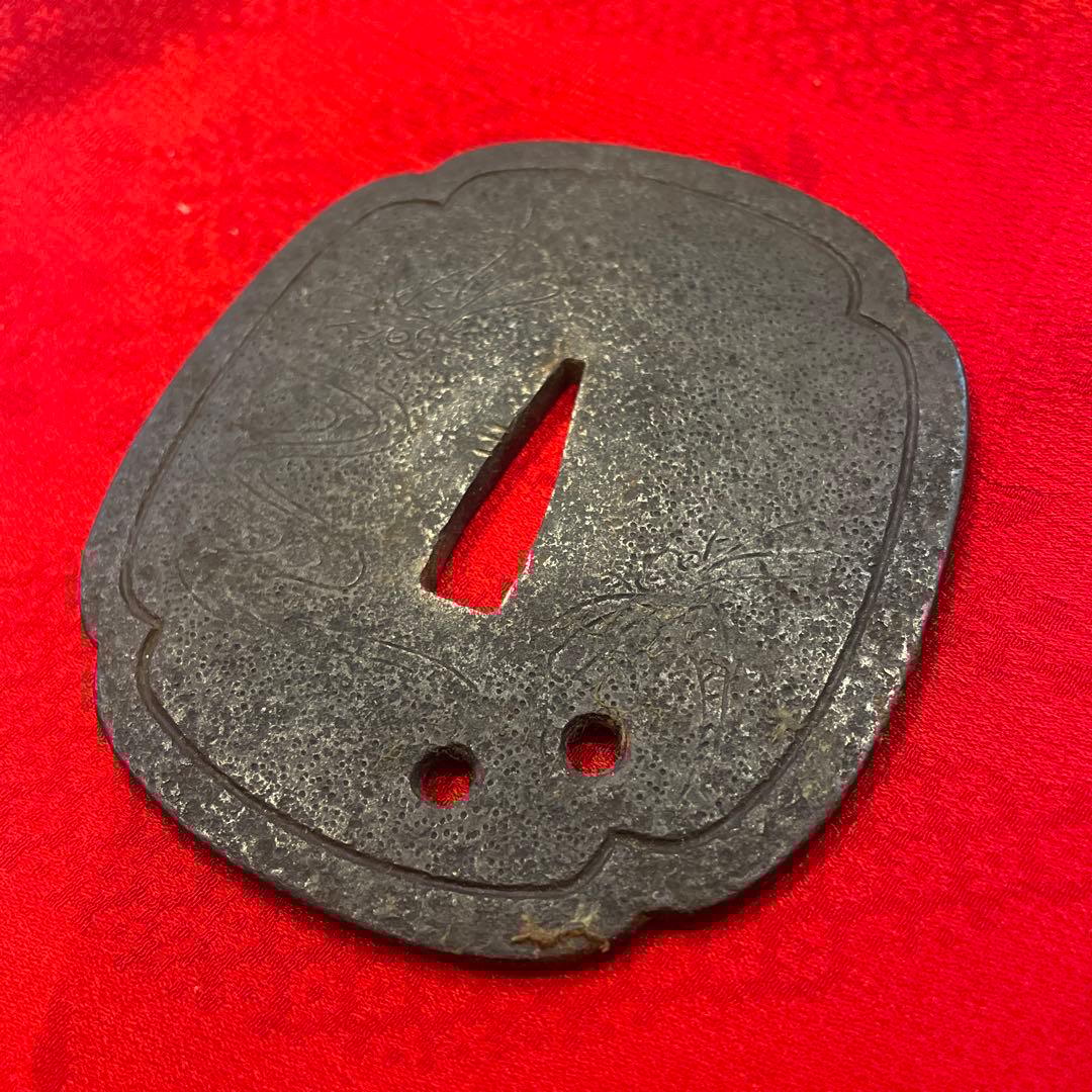 刀　鍔　切羽　2点　勝虫図　② 骨董　古美術