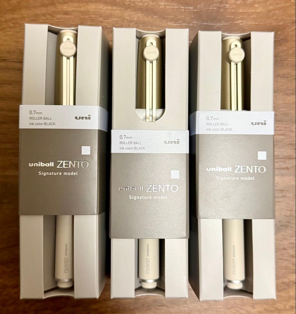 uniball ZENTO シグネチャーモデル シャンパンゴールド　3セット