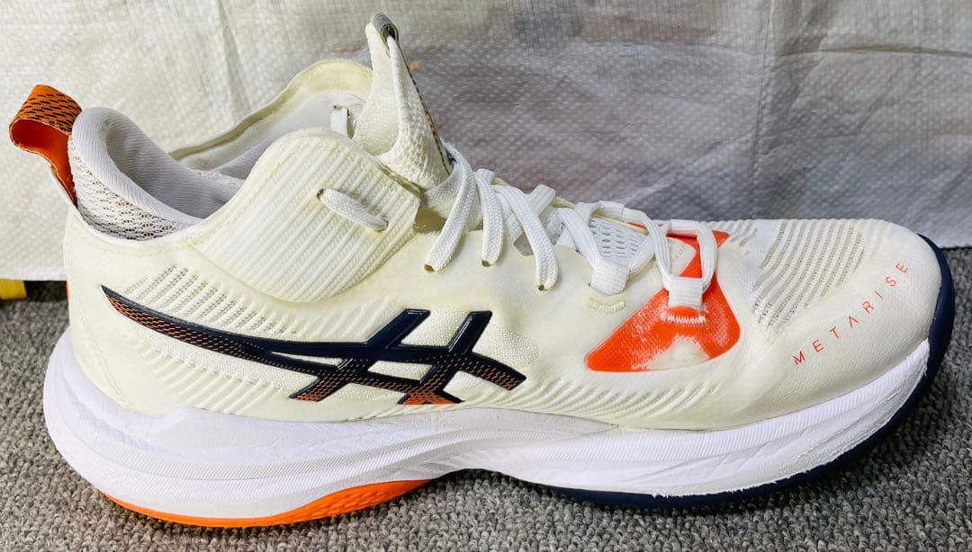 ASICS RISE 2バレーボールシューズ ホワイト/オレンジ/ネイビ