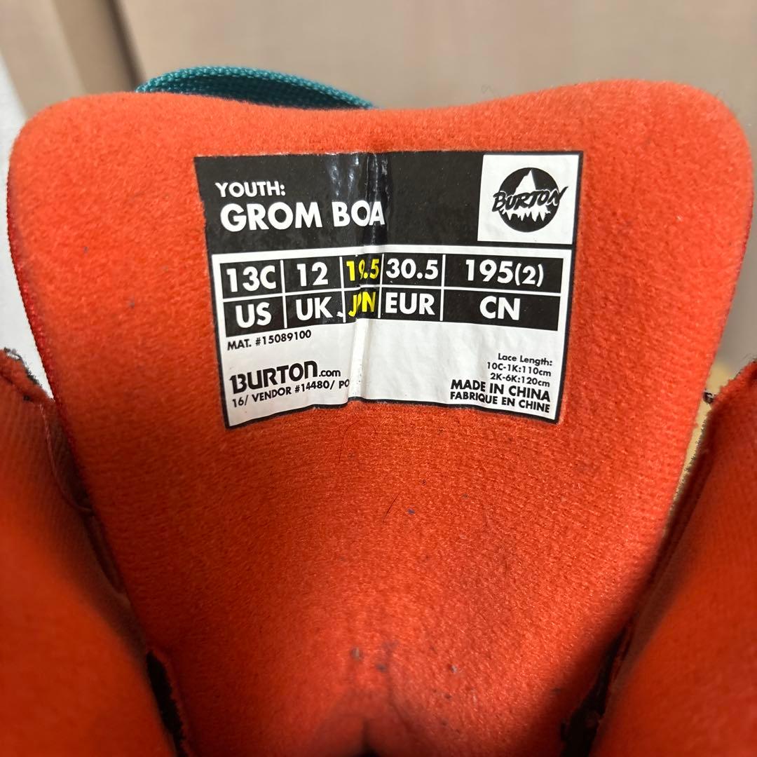 バートン　キッズ　スノーボードブーツ BOAシステム　19.5センチ