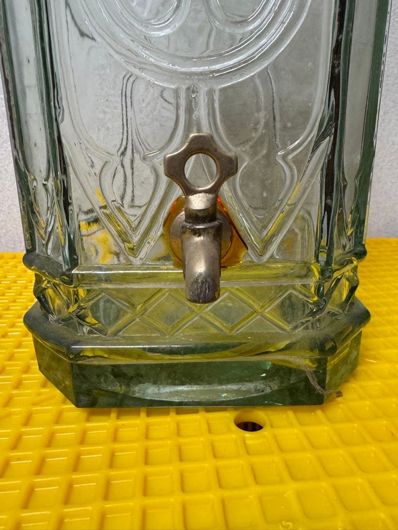 ガラス瓶　エッチングデザイン　アンティーク　ヴィンテージ　コルク栓　インテリア