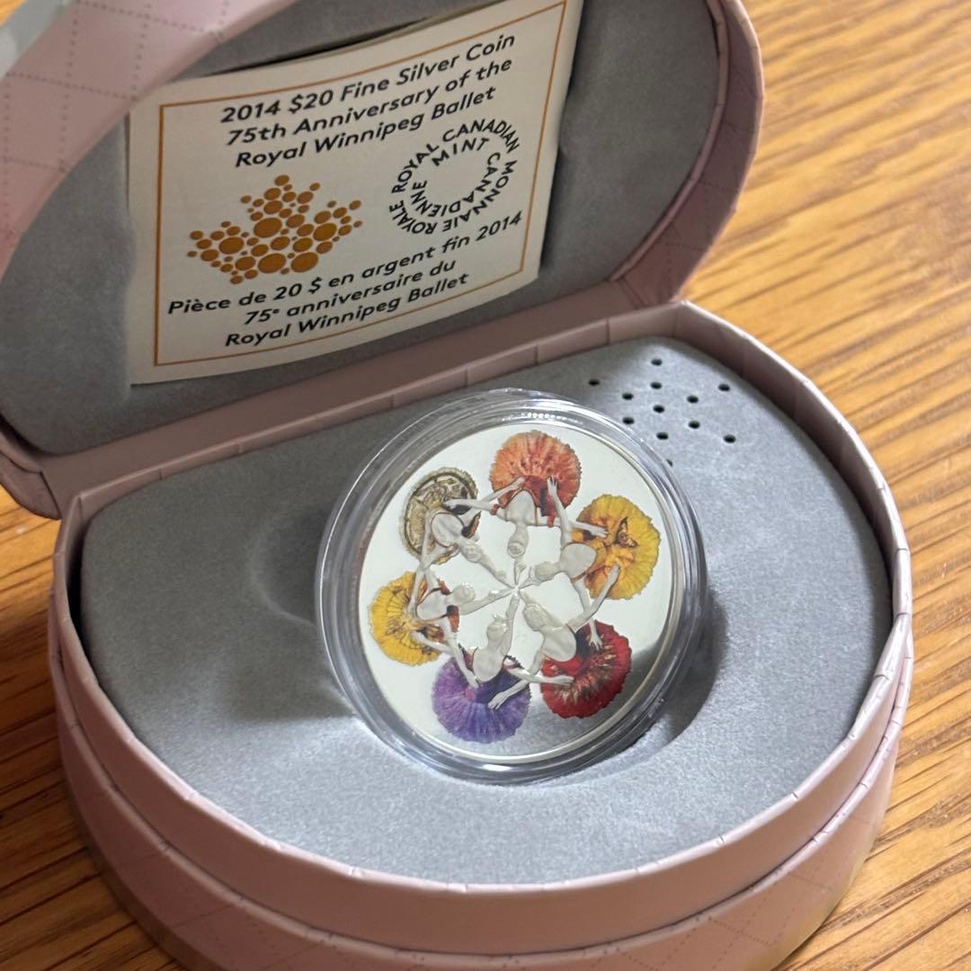 レア【カナダ銀貨】ロイヤル・ウィニペグ・バレエ団 2014 1オンス 純銀