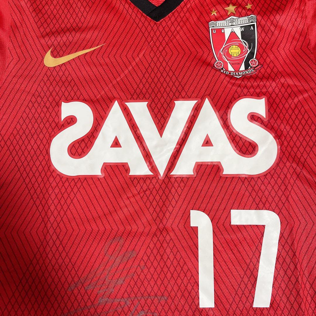 【直筆サイン】浦和レッズ永田充ユニフォーム 2010 ホーム Nike L 正規