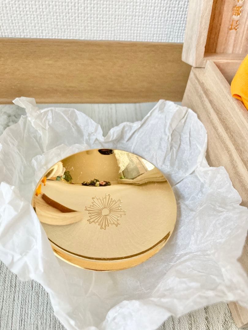 【桐箱入】金盃/金杯3個　純金の24KGP 永年勤続表彰記念　大阪府警察本部長