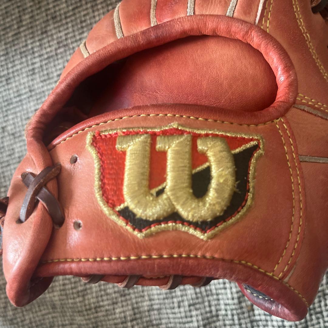Wilson 硬式グローブ 小指2本 赤 内野手用 87型