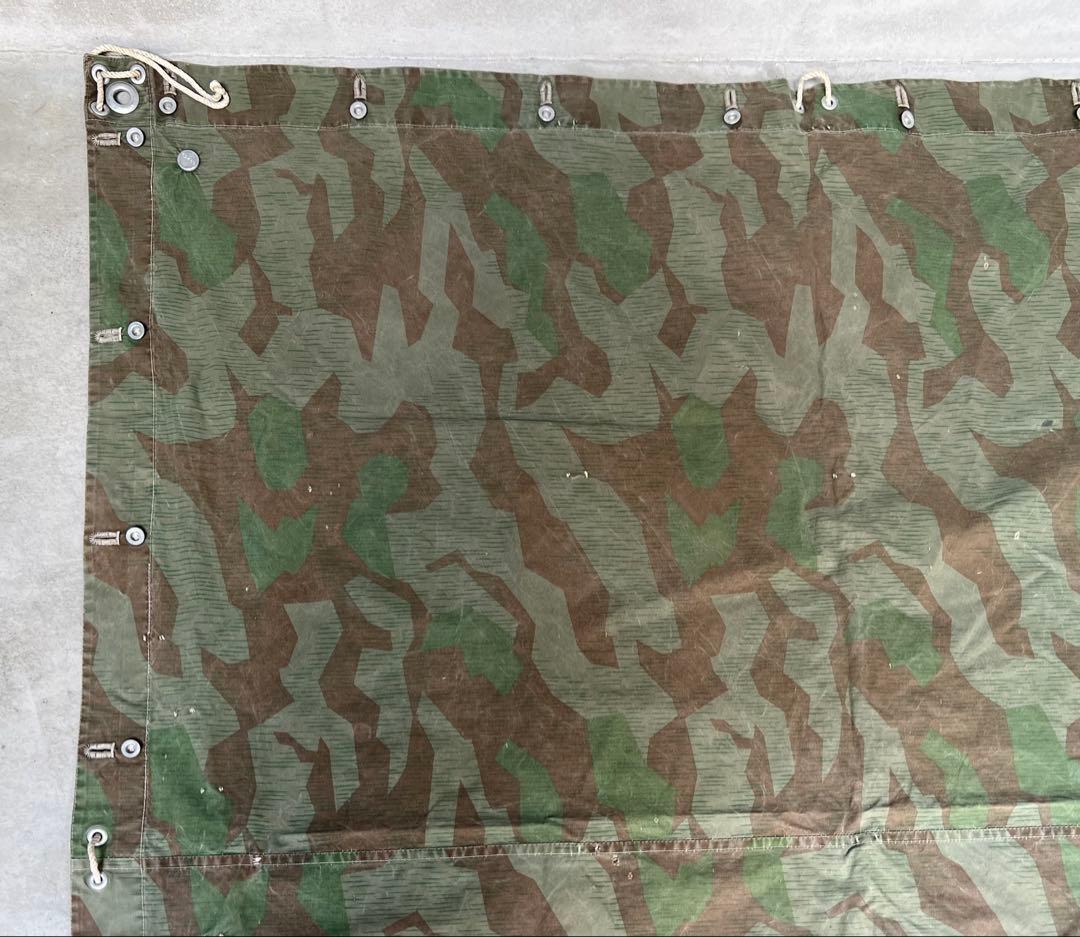 ②スイス軍幕×1 スプリンターカモ ツェルトバーン ミリタリー テント 実物