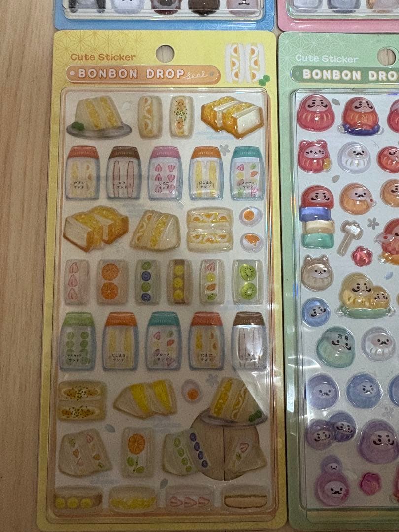 正規品 ボンボンドロップシール 和柄 新作 だるま たまごサンド ラーメン　等