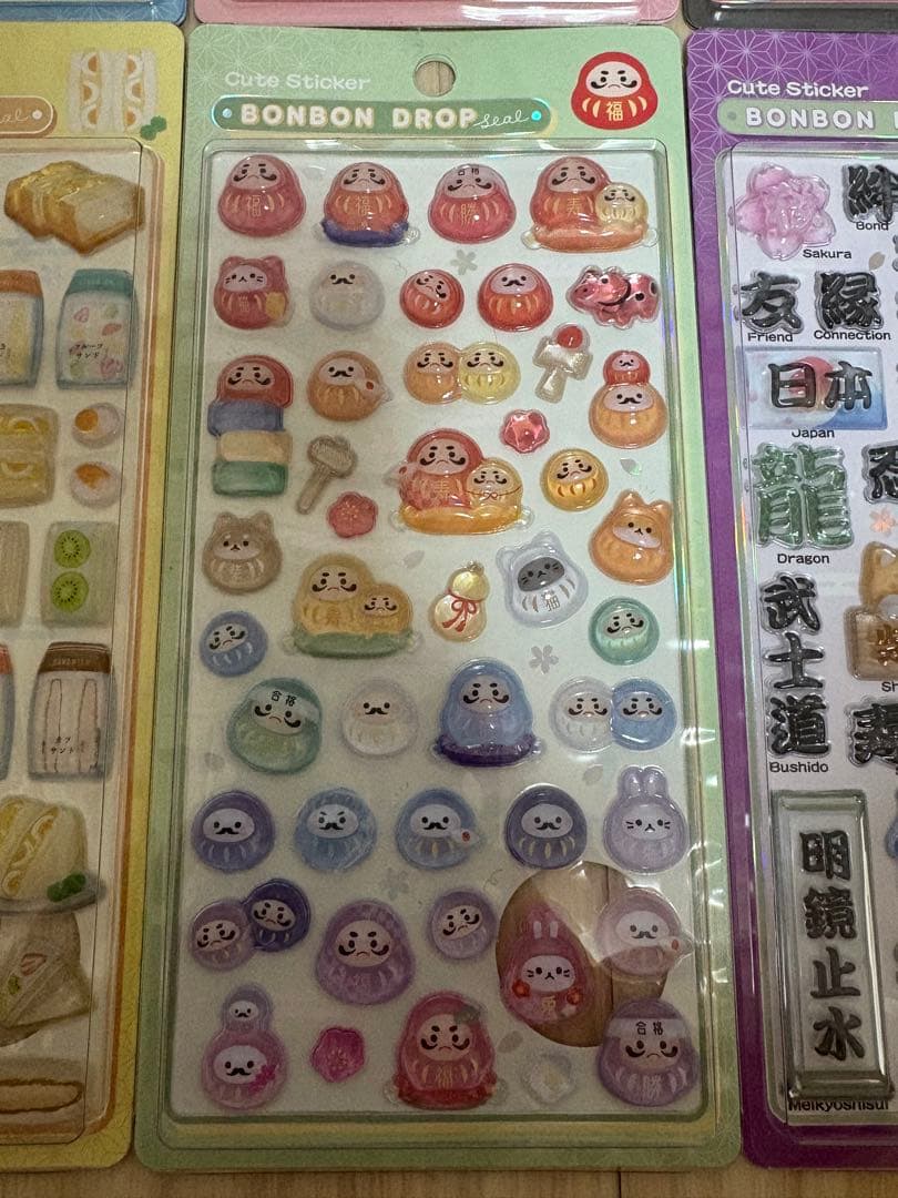 正規品 ボンボンドロップシール 和柄 新作 だるま たまごサンド ラーメン　等