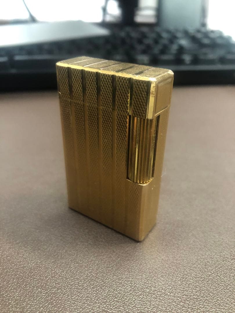 Dupont デュポンライター(ゴールド)ガス注入アダプター付き