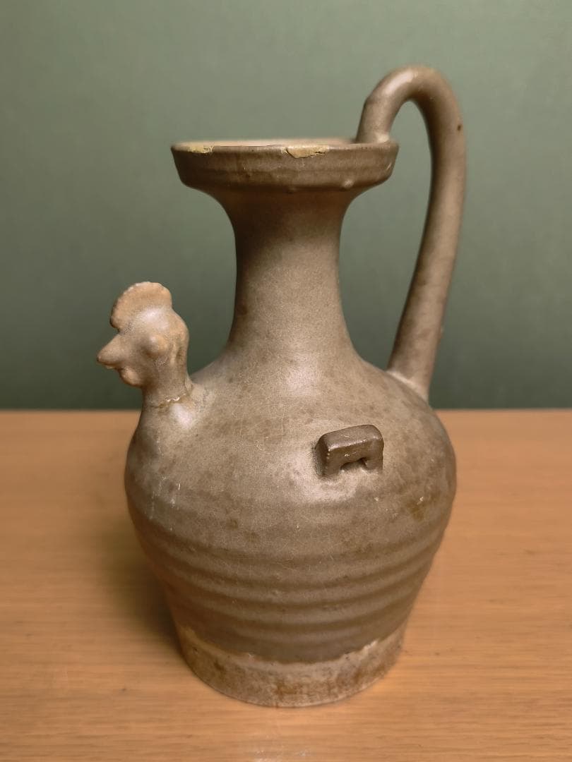 龍泉窯雞首壺 宋青瓷水注 酒器 中國古美術 茶器 茶道具