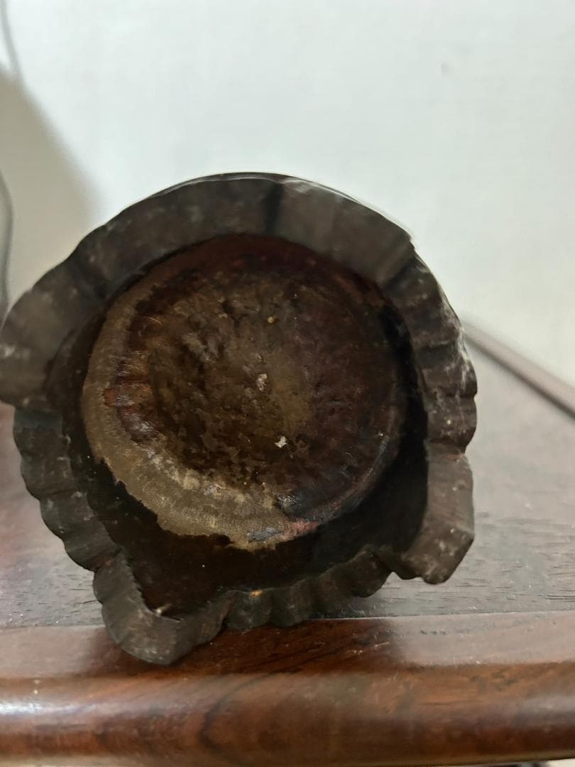 古竹 筆筒 茶合 漢文花刻 中国美術