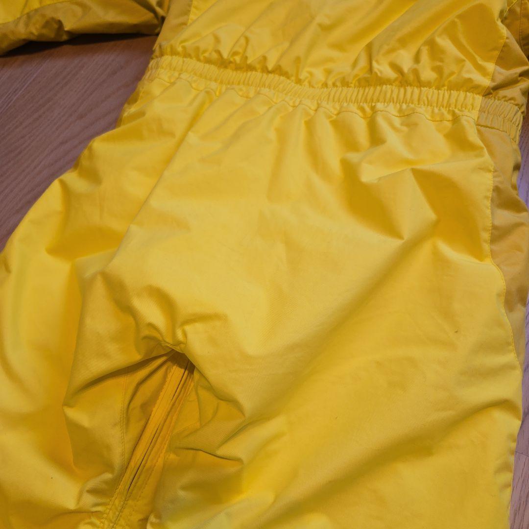 極美品　120cm　モンベル　パウダーカバーオール スノーウェア　イエロー