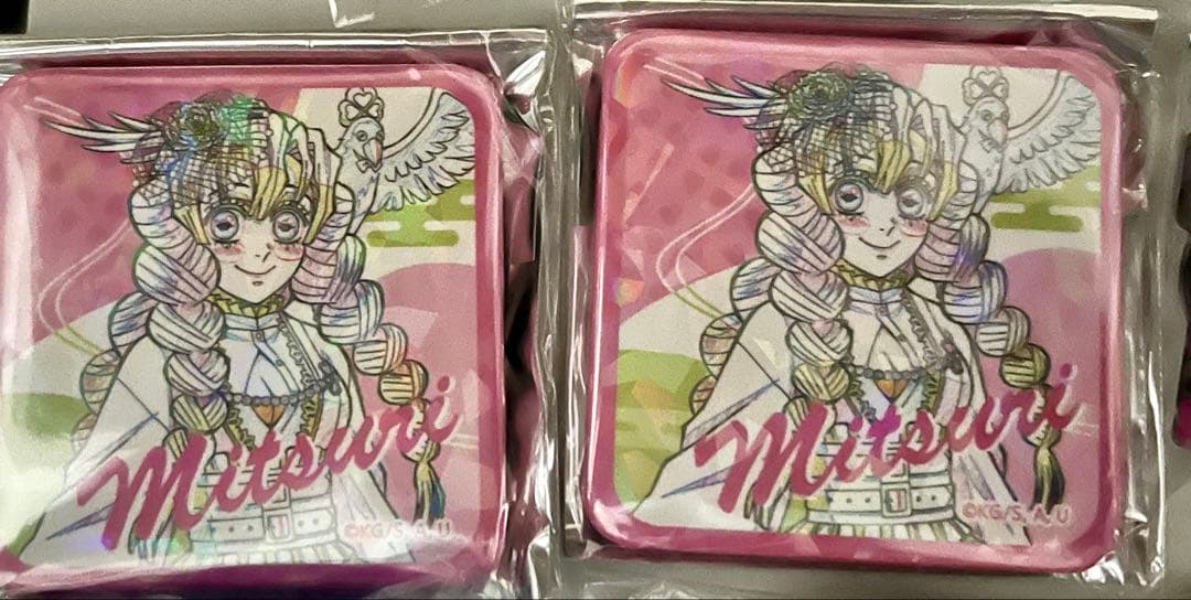 鬼滅の刃 奏 原画グリッター缶バッジ 甘露寺蜜璃 カナヲ しのぶ