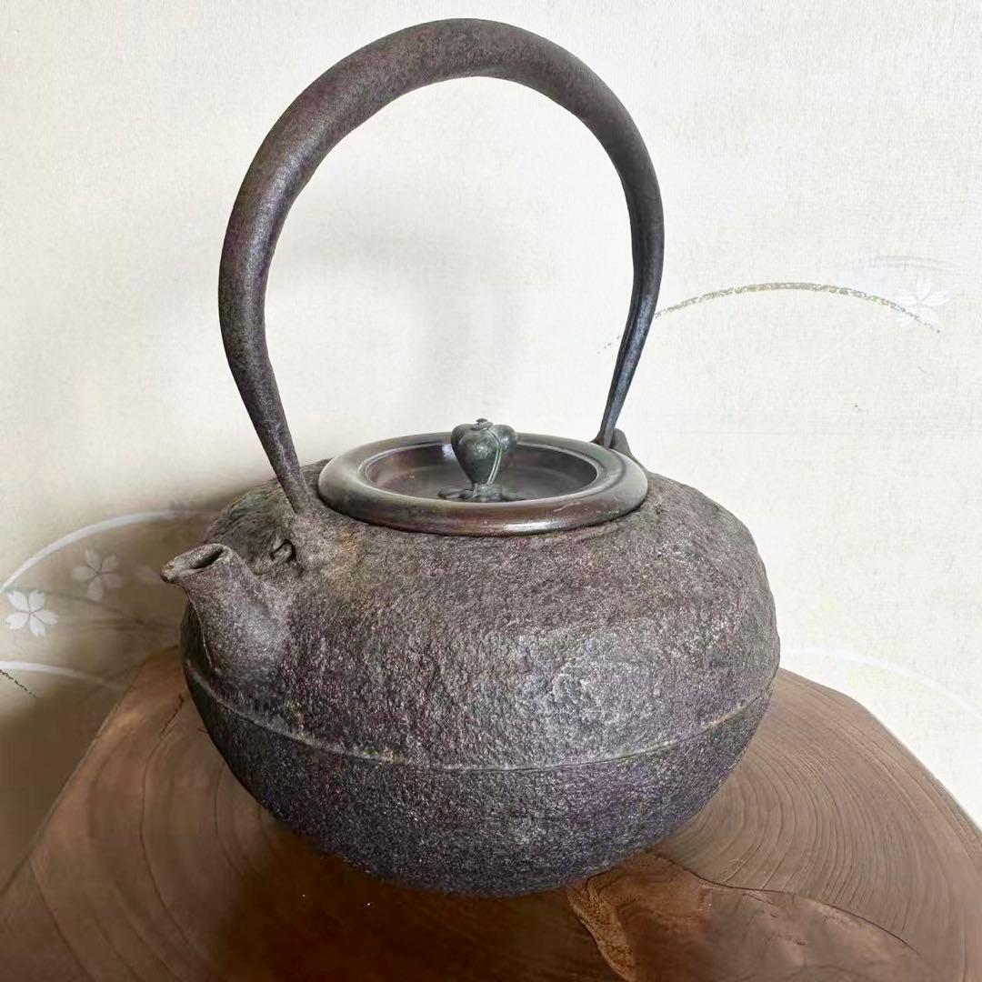 時代 名人 青龍堂 安之介系 小降 鉄瓶 煎茶道具