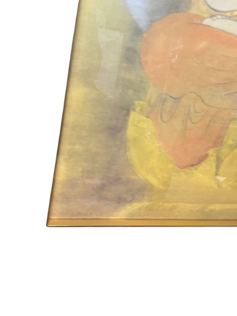 美品 　額入り　 奥村土牛筆「浄心」一字金輪像 仏画　検印あり