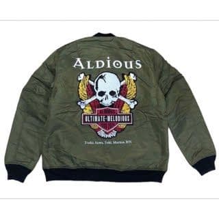 無期限活動休止 アルディアス 残1着オリーブ×ブラック ALDIOUS MA-1