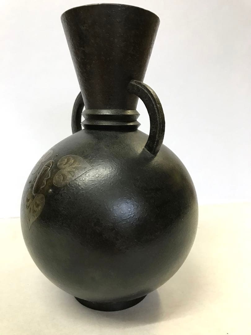 [金森栄一作]銅製:蛍模様花器