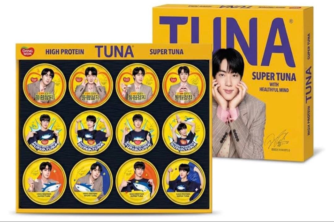 【新品未開封】BTS Jin ドンウォン限定版 ツナ12缶セット シール2種