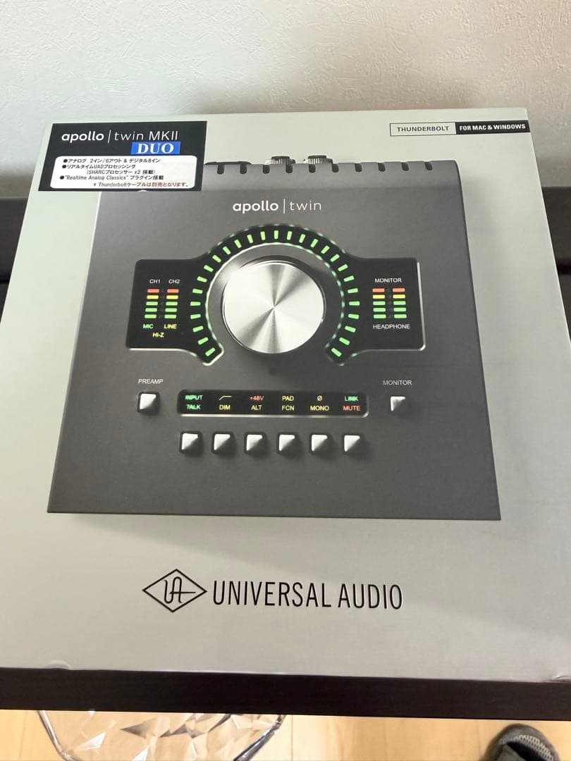 UAD Apollo Twin mk2 DUO TB3変換ケーブル付き