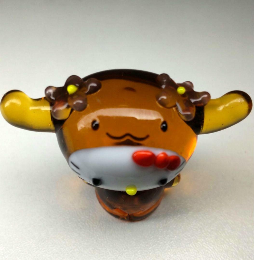 希少 ハローキティ ハーモニーランド限定 かぶりんぼ 手作りガラス細工２点セット