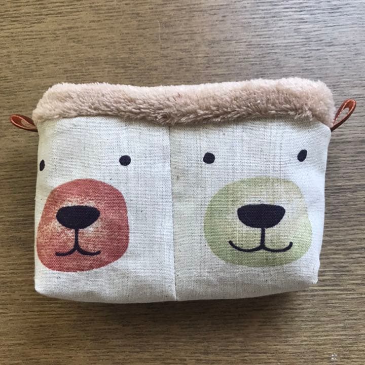 フクモモポーチ　双子くまさん