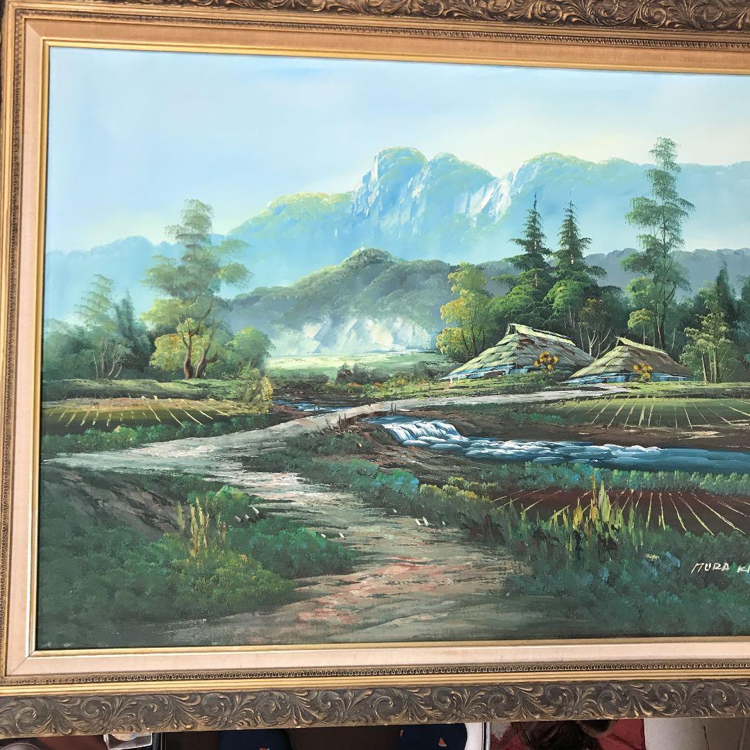 油彩画　肉筆　風景画　50号　作者　ムラキ